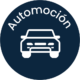 Ícono azul de automoción utilizado en la sección de logística 