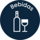 Ícono azul de bebidas utilizado en la sección de logística
