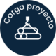 icono azul de carga de proyectos utilizado en la sección de logística
