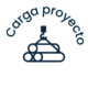Icono blanco de carga proyectos utilizado en la sección de logística