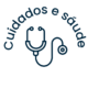 Ícone branco de saúde utilizado na seção de logística.