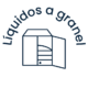 icono blanco de líquidos a granel utilizado en la sección de logística