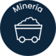 icono azul de minería utilizado en la sección de logística