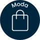 Ícone azul de moda usado na seção de logística.