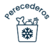 icono blanco de perecederos utilizado en la sección de logística